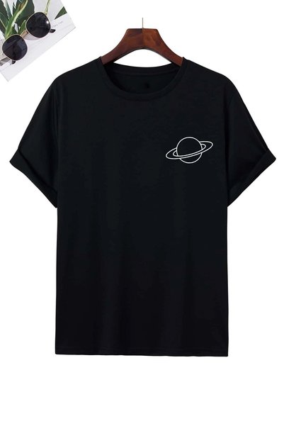 Unisex Saturn Printed T-shirt