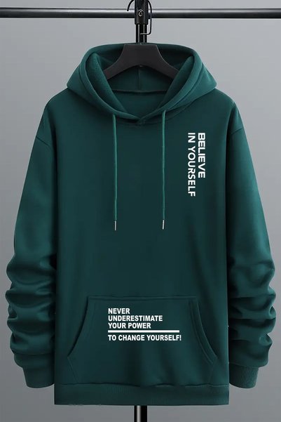 Belive in Yourself Printed Oversize Sweatshirt