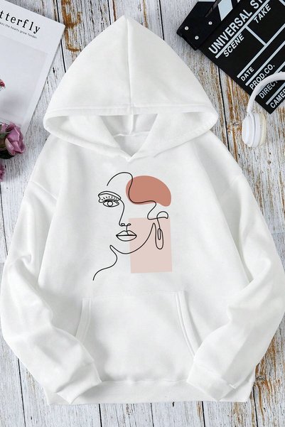 Silhouette Printed Oversize Sweatshirt