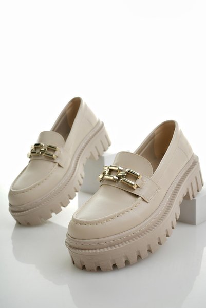 Samantha Guaranteed Women's Loafer Thick Sole Buckle Daily Casual Moccasin Shoes