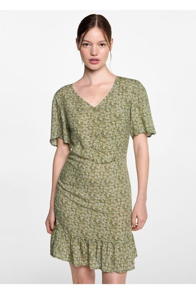 Floral Print Ruffle Dress