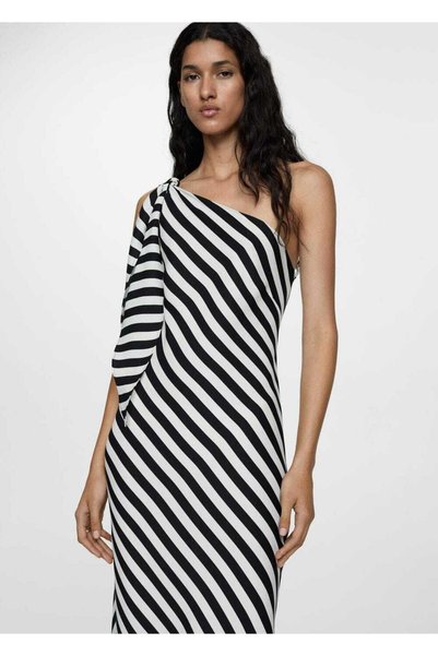 Striped Asymmetrical Dress