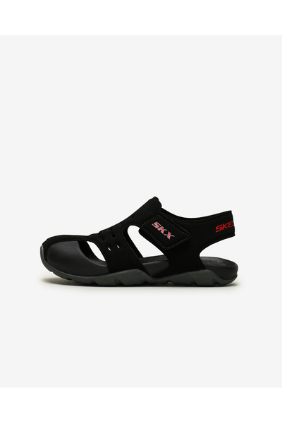 Si̇de Wave Big Boy's Black Sandals 92330L Bkcc