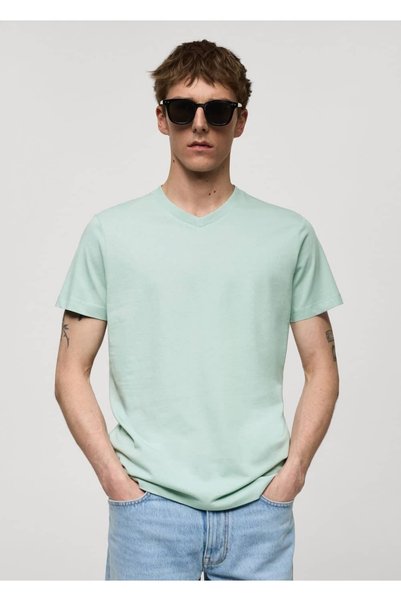 Slim-Fit Cotton V-Neck T-Shirt