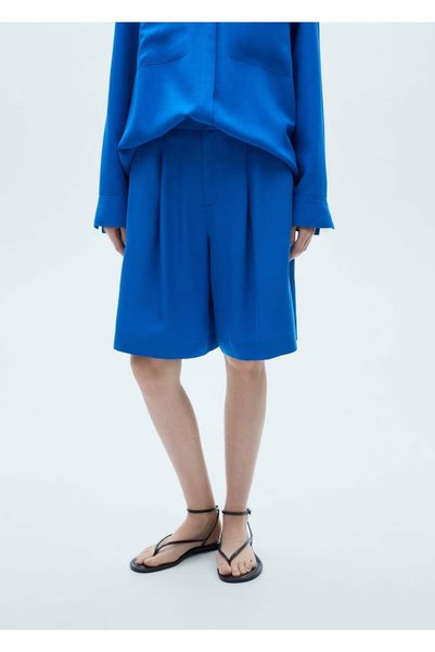 Lyocell Bermuda Collared Shorts