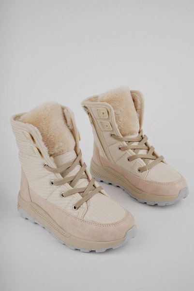 Bugs Guaranteed Children's Unisex Serrated Sole Fur Lined Lace-Up Zippered Rain and Snow Boots