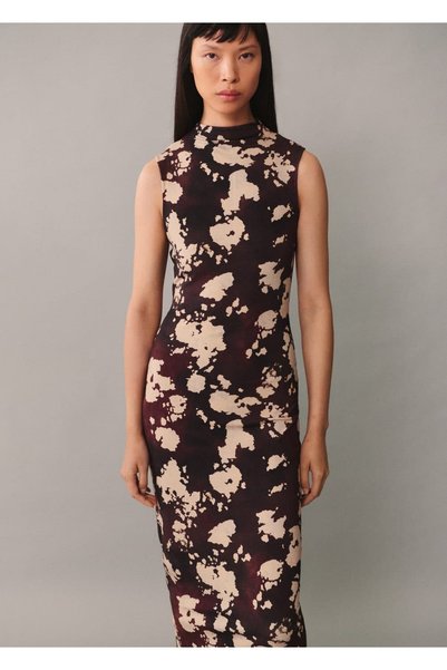 Patterned midi dress