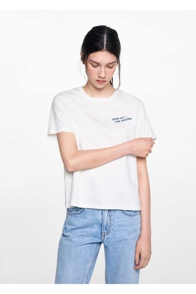 Patterned cotton t-shirt