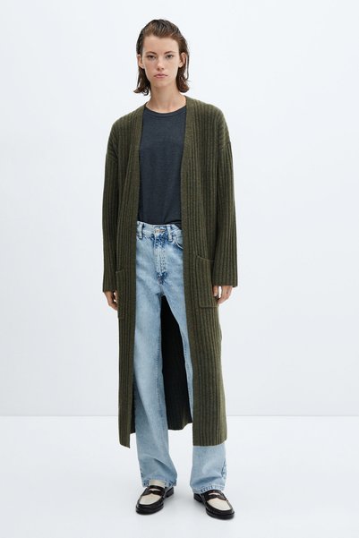 Cardigan with Patch Pocket