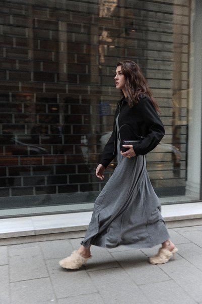 Smoked Sandra Flared Long Dress