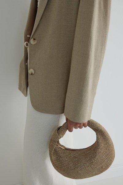 Beige Pia Straw Bag