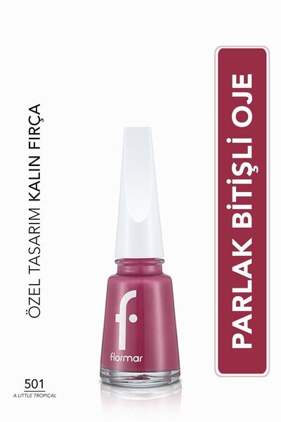 Класичен лак за нокти со висок сјај и пигментација - Nail Enamel- 501 A Lıttle Tropıcl New- 8682536036337