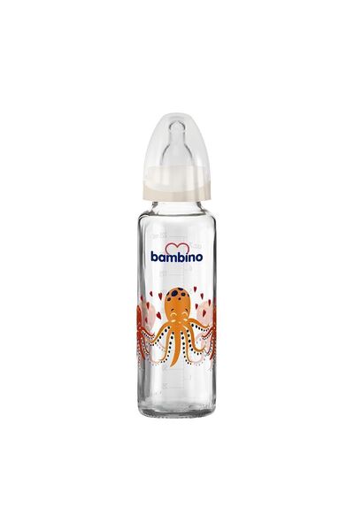 Стаклено шише за бебиња 225 ml