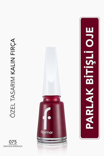 Класичен лак за нокти со сјаен финиш и висока пигментација -nail Enamel-075 Baroque Bordeaux New- 8682536035736