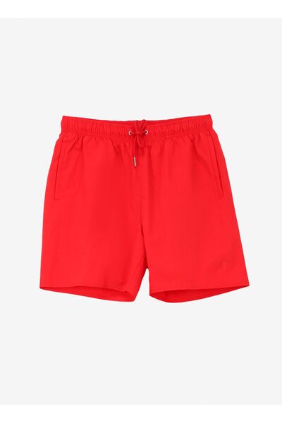 Red Men's Shorts Swimsuit F4Sm-Myo01