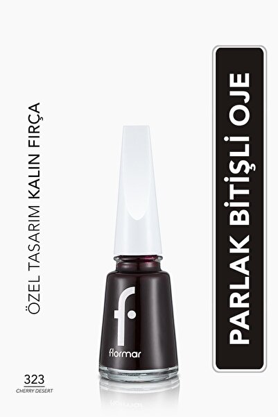 Класичен лак за нокти со висок сјај и висока пигментација - Nail Enamel- 323 Cherry Dessert New- 8682536035910