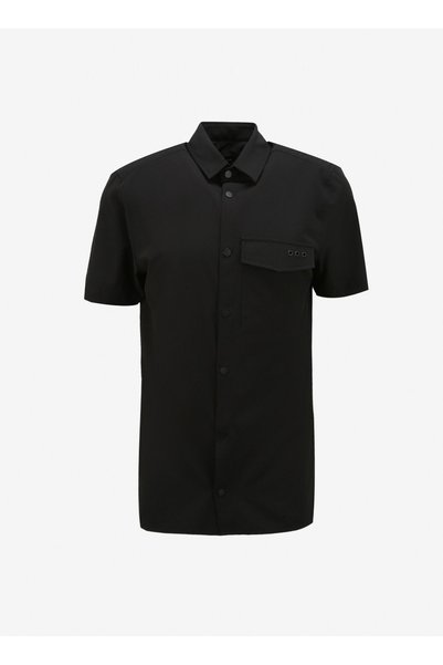 Black Men's Short Sleeve Shirt F4Sm-Gml 0754
