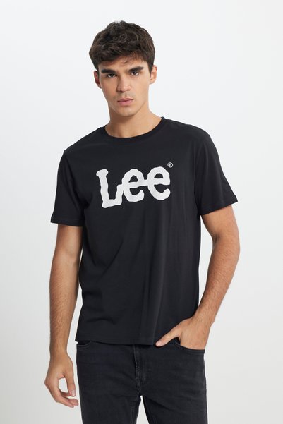 Regular Fit Regular Cut Crew Neck 100% Cotton Men's Black T-shirt