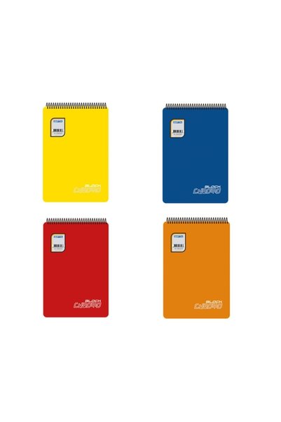 Chromo Block Top Spiral PP (PLASTIC) Cover 80 Sheets A4 Notebook Set Checked (4 PCS)