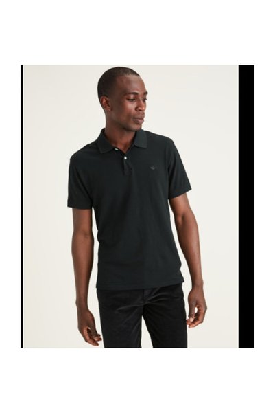 Men's ICON POLO MINERAL BLACK Polo Neck T-Shirt A1159-0000