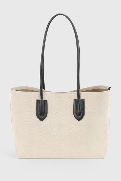 Retro Women's Shopper Bag - Soft Cream, Model 264