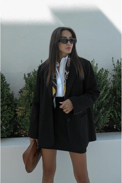 Black Oversized Blazer Jacket