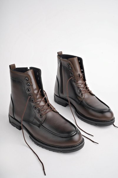 Maxwelly Guaranteed Zippered Laced Comfortable Light Sole Men's Boots