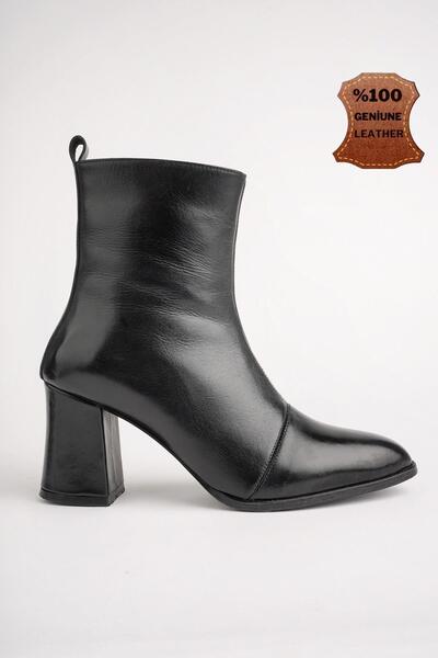 Chevy Guaranteed Genuine Leather Zippered Heeled Women's Boots
