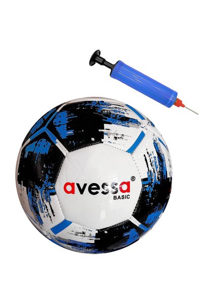 Basic Soccer Ball Blue No5 with Pump