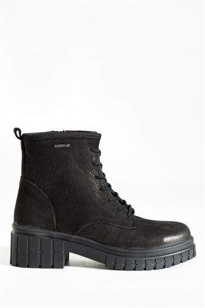 102 20832-Z Argun Black Nubuck Women's Genuine Leather Boots