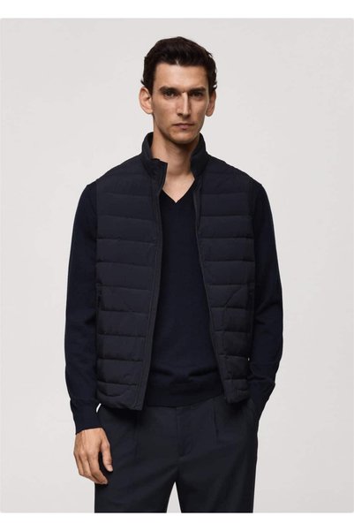 Quilted Vest with Feather Filling