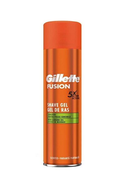 Fusion 5X Sensitive гел за бричење со бадемово масло 200 ml