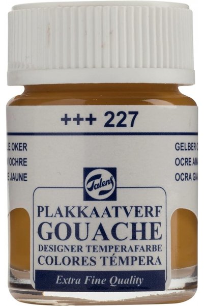 Gouache Jar 16ml Gouache Paint Yellow Ocher / 227
