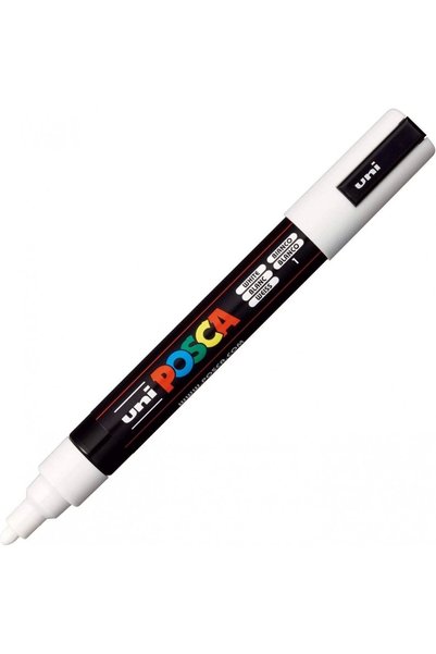 Uniball Posca 1.8-2.5mm Round Tip Poster Marker White / Pc5M