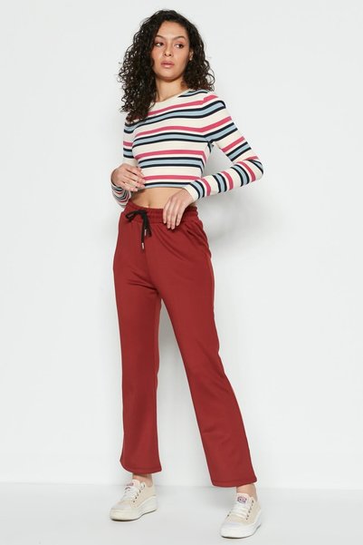 Wide Leg Flared Sweatpants 804 Tile