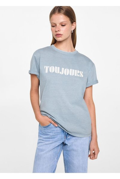 Boat Patterned Cotton T-Shirt