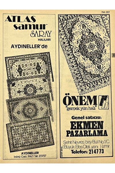 Измир 1982-1983 професионална реклама ефемера S207