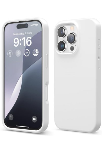 For Apple iPhone 16 Pro Max Case Velvet Launch Soft Soft Liquid Silicone Camera Protect Cover White