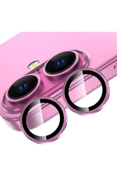 Pink Camera Protection Lens for iPhone 16/16 Plus - Tempered Protective Glass