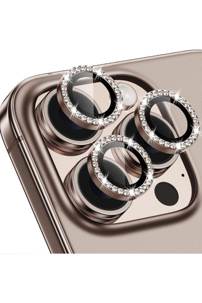 iPhone 16 Pro/16 Promax Compatible Camera Protection Stone Lens Protector Tempered Glass Protection Desert