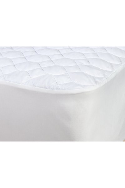 Eleta quilted fitted king size mattress protector - white