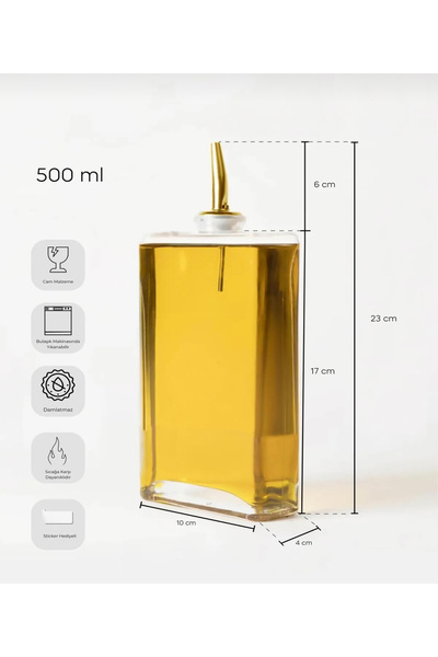 500 ml Pinterest стаклен сад за масло - сад за сос - сад за оцет