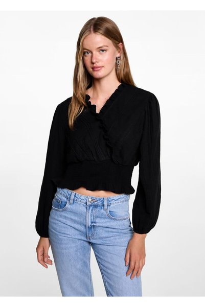Anvelop Cut-Out V-Neck Blouse