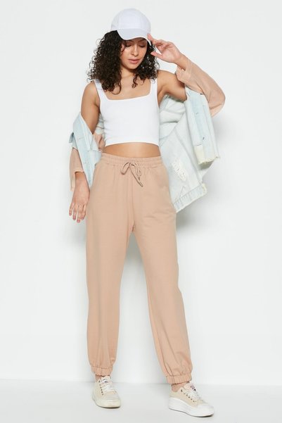 Jogger Elastic Sports Sweatpants 737 Milky Brown