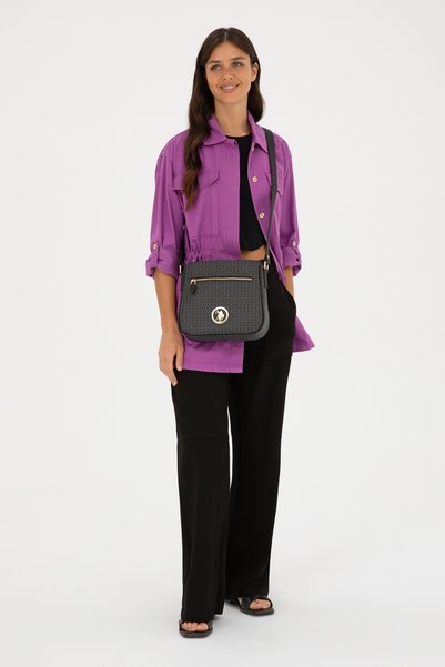 Women's Black Crossbody Bag 50293698-Vr046