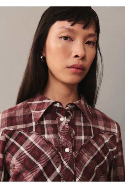 Checkered Cotton T-Shirt