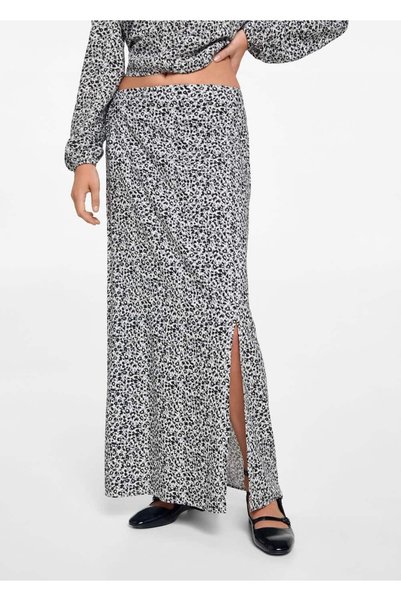 Leopard patterned midi skirt