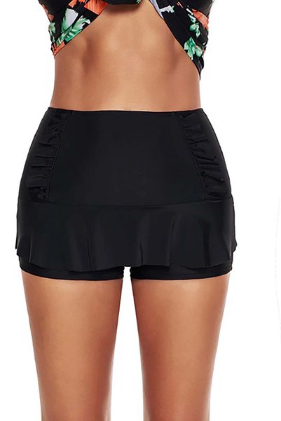 Black Skirt Look Swim Shorts