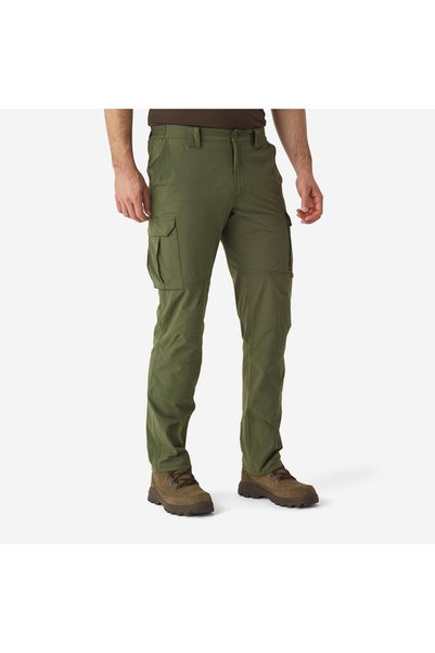 Solognac Men's Cargo Hunter Pants - Green - Hunting and Nature Observation - 500