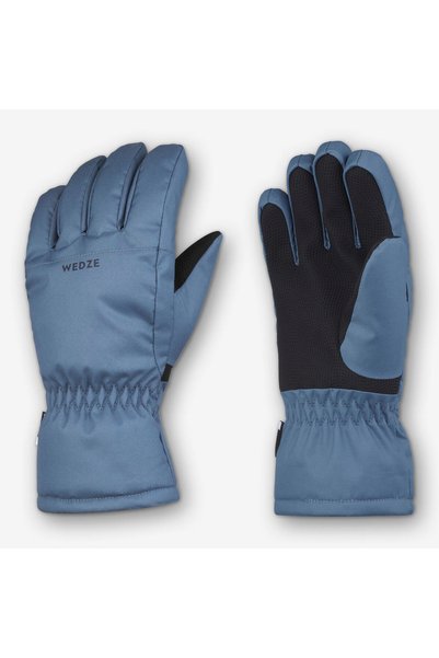 Wedze Kids Ski Gloves - Blue - 100